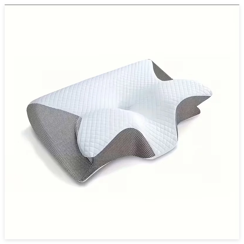 Cervical Pillow Made of Memory Foam, Relieves Neck Pressure, with Zipper, Removable and Washable, Sleep Pillow.