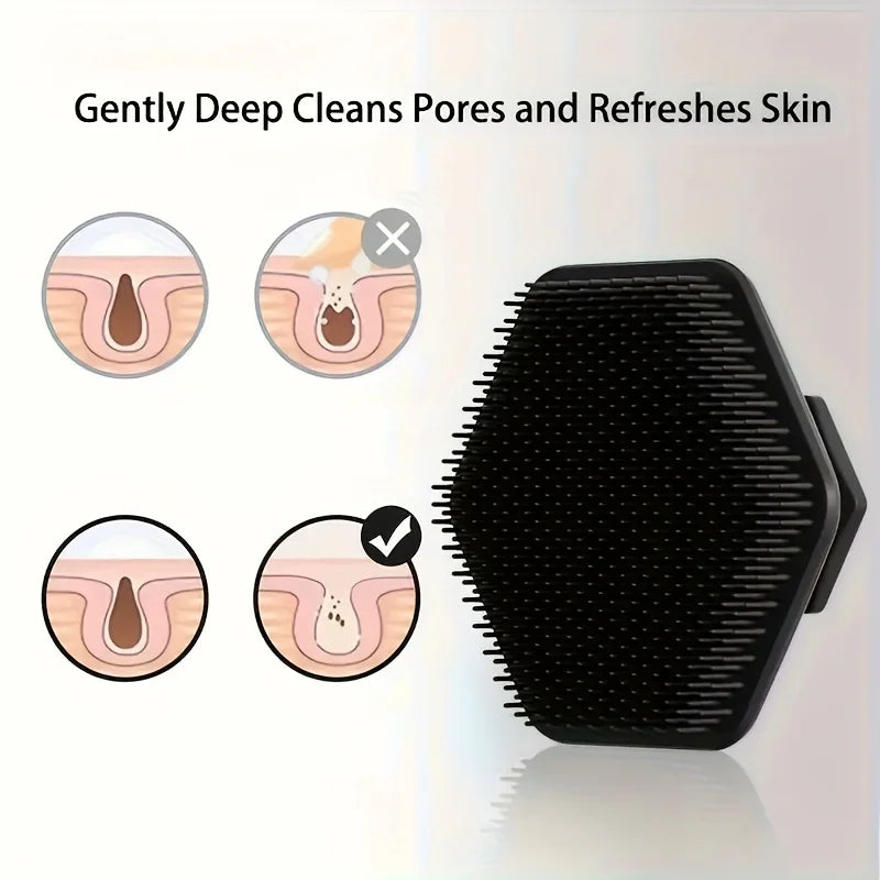 3PCSFacial cleansing tool set, stainless steel heart-shaped gua sha board, ice roller, silicone facial brush