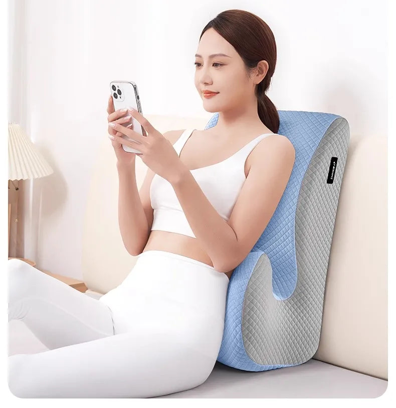 Ergonomic Memory Foam Cervical Traction Pillow,Multi-Position Support Cushion for Full Body Relaxation,Anti Snoring Orthopedic
