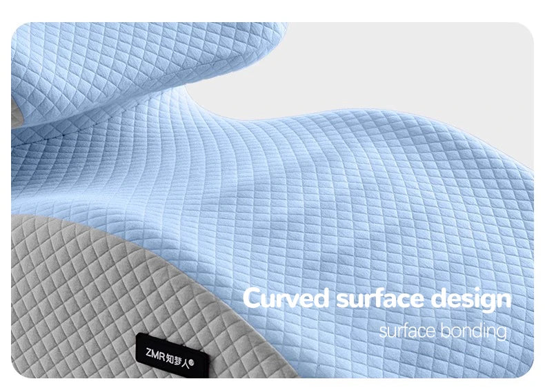 Ergonomic Memory Foam Cervical Traction Pillow,Multi-Position Support Cushion for Full Body Relaxation,Anti Snoring Orthopedic